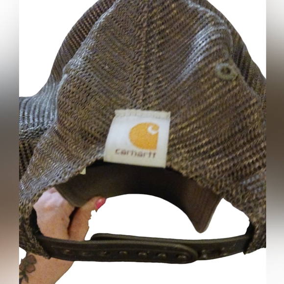 CARHARTT mesh back truckers cap. Mens. Color: Olive. - Picture 4 of 9
